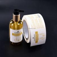 Etiquette cosmétique vinyle étanche personnalisée autocollant adhésif feuille d'or luxe gaufré rouleau d'étiquette pour parfum nettoyant pour le corps