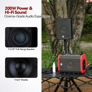Rừng X6 Xách Tay Kết Nối Không Dây Âm Thanh Loa 200W Guitar Khuếch Đại Chuyên Nghiệp Hệ Thống Âm Thanh Cho Ngoài Trời Bên Gia Đình - Product Image 4