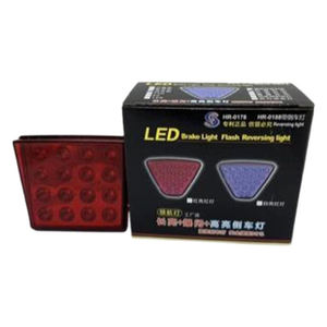 Luz de Freno <span class=keywords><strong>LED</strong></span> Universal de 12V, Luces de Posición, Luces de Advertencia Traseras Cuadradas, Luz de Reversa, Lámpara Estroboscópica de Seguridad <span class=keywords><strong>para</strong></span> Camiones y Remolques - Product Image 5