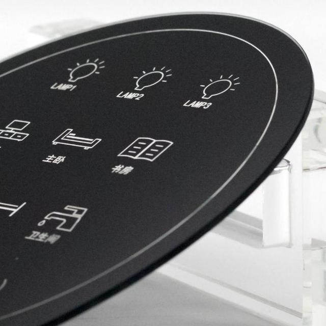 Deson Customized Black Glass Panel Flat Silk Screen for Display Touch Electronic Devices for Hotel Decorations and Lighting