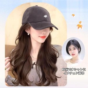 วิกผมยาวหยิกแบบติดหมวกสำหรับผู้หญิง <span class=keywords><strong>IFLY</strong></span> ผมธรรมชาติ ใช้งานง่าย ระบายอากาศได้ดี ยกกระชับใบหน้า ทนความร้อน เหมาะสำหรับฤดูใบไม้ผลิและฤดูร้อน - Product Image 3