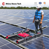 Systèmes de nettoyage automatique de panneaux photovoltaïques, kit d'équipement de nettoyage solaire pour panneaux photovoltaïques, robot de nettoyage de panneaux solaires