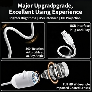 Flexible Gooseneck USB Starry Sky Projector Night <b>Light</b> Multiple Pattern Films Romantic Atmosphere <b>Light</b> Home Party Decoration - Product Image 5