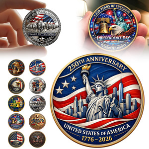 เหรียญที่ระลึกครบรอบ 250 ปีวันประกาศอิสรภาพ 4 <span class=keywords><strong>กรกฎาคม</strong></span> ของที่ระลึกและของสะสมธีมรักชาติ ขายส่งจากโรงงาน - Product Image 1