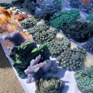 Wholesale Natural Mixed Crystal Carving Phoenix <strong>Grape</strong> Horse Flower Healing Crystal Quartz Animal Craft for Decoration - Product Image 4