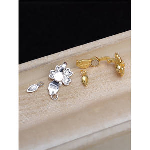 Collier aimanté en argent S925 avec rose, boucle universelle creuse pour perles, réglage 5574, boucle aimantée plaquée pour la création de bijoux DIY - Product Image 2