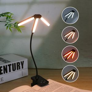 Lampe de lecture LED rechargeable à clip USB avec contrôle tactile pour chevet et bureau – Offre spéciale - Product Image 2