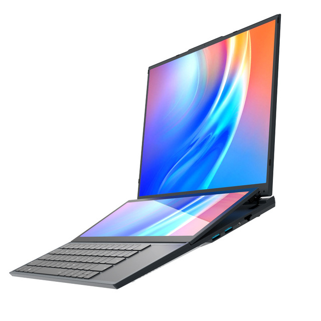 New Double Screen Touch 16" +14" IPS Intel Core I7-10855M 32GB RAM 512GB SSD Windows 11 Business Laptop with English Keyboard