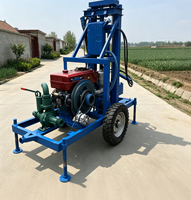 Foreuse hydraulique diesel portable pour puits d'eau, 100m, 150m, 200m, pour l'approvisionnement en eau des fermes et des zones rurales – Fournisseur direct usine