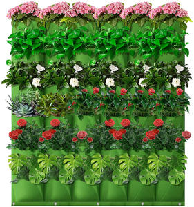 Bolsa de tela de pared tridimensional para plantas, bolsa de cultivo de fieltro no tejido para plantas verdes verticales, 9/18/25/49/64/81 - Product Image 2