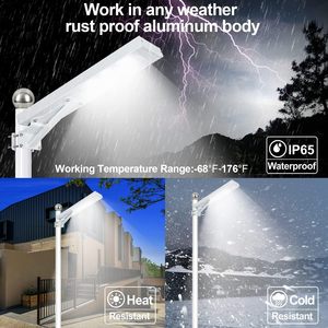 Outdoor IP65 Waterproof Aluminum 50W 100W 150W 50 100 150 Watt Integrated All in One <b>Led</b> Solar Street <b>Lights</b> - Product Image 3