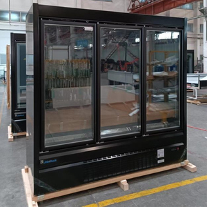 Commercio all'ingrosso 2/3 verticale porta <span class=keywords><strong>di</strong></span> vetro congelatore con il singolo-temperatura del compressore inferiore aria modalità <span class=keywords><strong>di</strong></span> raffreddamento per minimarket - Product Image 5