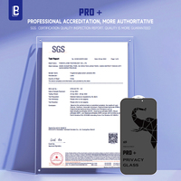 Protection d'écran en verre trempé Pro Privacy pour iPhone 15 14 13 12 11 Pro Max XR SE 6 7 8 Plus