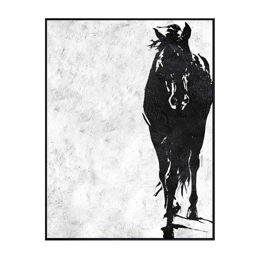لوحة زيتية مرسومة يدويًا لشخصية شنجن دافين 100%, لوحة زيتية زيتية زيتية لتزيين المنزل ، على شكل حصان كلاسيكي شهير