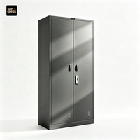 Armoire Métallique Ventilée à Double Porte Verrouillable en Acier Robuste pour Salle de Sport, Garage, Atelier, Buanderie, Rangement d'Outils - Vente en Gros