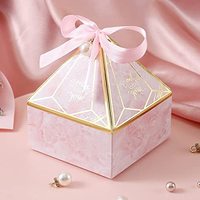 Boîte à bonbons de mariage petite et élégante, en papier vert fait main, pour emballage cadeau, boîtes à chocolat, vente chaude