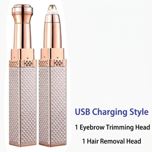 เครื่องโกนขนลิปสติกอเนกประสงค์ 2-in-1 เครื่องกำจัดขนรักแร้ เครื่องเล็มขนขา เครื่องเล็มขนคิ้วไฟฟ้า อุปกรณ์กำจัดขนสำหรับผู้หญิง - Product Image 4