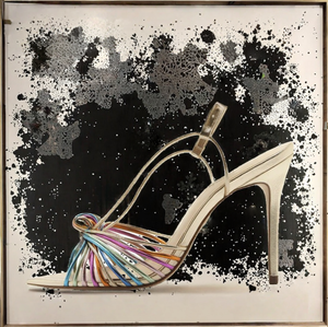 Sandalias de tacón alto para mujer, elegantes, con nudo arcoíris, punta abierta, correa en el tobillo, estilo stiletto, para verano y exteriores, tallas grandes - Product Image 4