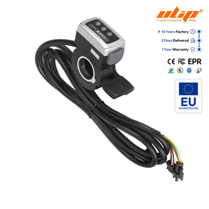 คันเร่งนิ้วแบบหมุน 106DX 48V พร้อมไฟ LED 3 ดวง แสดงสถานะแบตเตอรี่ 48V สำหรับสกู๊ตเตอร์ไฟฟ้า - Product Image 1