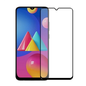 Protecteur d'écran pour Samsung Galaxy Mo2S, anti-rayures, dureté H9, couverture complète, impression soyeuse, film de protection trempé noir - Product Image 1