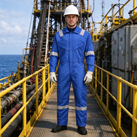 Combinaison de vêtements de travail Fr personnalisée la plus vendue avec des bandes réfléchissantes pour champ pétrolifère