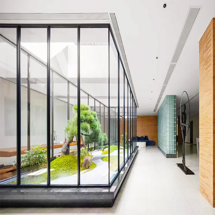 סיני מסחרי בניין יחיד זכוכית מחיצת קיר לרעש משרד מחיצות קיר מערכת