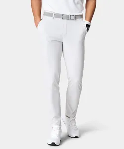 Custom Luxury High Quality 4 Way Stretch Stretch Quick Dry Lightweight Men Dress Pants Slim Fit Golf Trousers