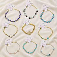 Bracelet en or plaqué Xuping avec pendentif en perle CZ pour femmes, bracelet élégant et raffiné, bracelet extensible réglable
