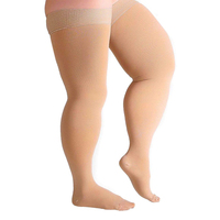 Femme et Homme Unisexe Type 20-30mmHg Cuissardes Chaussettes l Bout Fermé Classe 2 Bas de Compression pour Varices