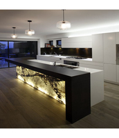 Design exclusif de comptoir de bar et restaurant à surface solide rétroéclairée rvb de meilleure qualité