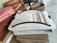 Planche d'exercice en bois 2-en-1 avec logo personnalisé, planche d'équilibre portable et réglable, planche à bascule pour les mollets, planche en bois pour étirements