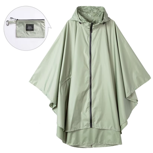 Impermeable Unisex Moderno y Sencillo con Capucha Ajustable, Poncho de Lluvia Portátil y Ligero con Cremallera Impermeable - Product Image 3