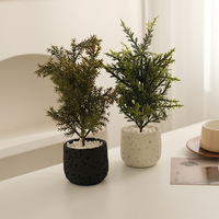 Plantes artificielles en soie en mini-pots, style nordique, verdure de bureau, décoration de bonsaï d'intérieur pour le bureau, le salon