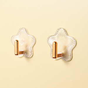 5.5cm Plastic Star Shaped Wall Adhesive <b>Hook</b> Hanger <b>Hook</b> Suction Cup Adhesive Wall Vacuum for Kitchen Bathroom Office - Product Image 3