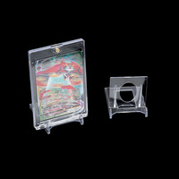 Support triangulaire en carton 35pt pour cartes de visite, base de collection, présentoir pour cartes Star et PS, vente en gros transfrontalière
