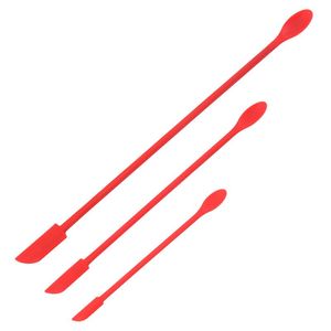 Heat Resistance Kitchen Baking Spatula Set 3 Piece <strong>Duel</strong> End Long Handle Mini Silicone Spatula Thin Tiny Jar Scraper - Product Image 6