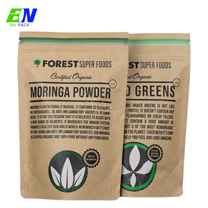 Ziplock Doypack Túi Giấy Kraft Tự Nhiên Bao Bì Cho Hạt Chia Bột Ca Cao - Product Image 5