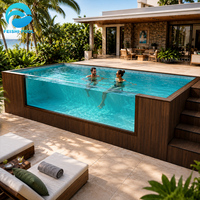 Piscine Spa Jacuzzi Premium Garden Resort 40ft x 20ft, Installation Facile, Grande Piscine Hors Sol en Fibre de Verre