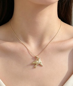 Animal jewelry Bird Pendant <b>Necklace</b> Zircon <b>Hummingbird</b> charm for Women Daily Fashion Jewelry Gift - Product Image 5