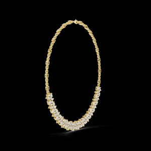 สร้อยคอเงินแท้ 925 ชุบทองคำสีโรสโกลด์ ประดับเพชรเลี้ยงในห้องปฏิบัติการ ระยิบระยับอย่างหรูหรา เหมาะสำหรับงานแต่งงานและงานปาร์ตี้ - Product Image 6