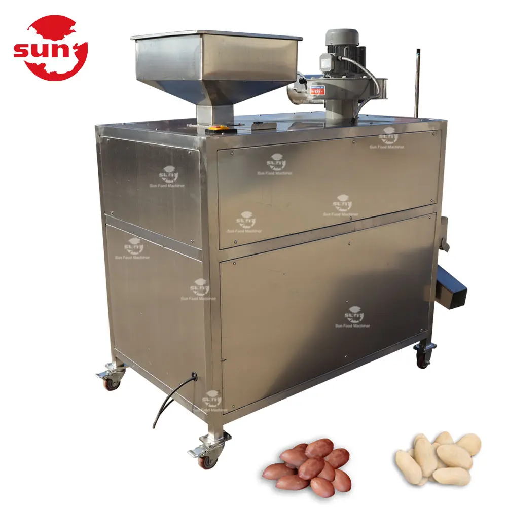 Best-selling Small Scale Easy Operation Spiral Type Peanut Almond Peeling Machine