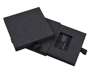 OEM Special Paper Wedding Foto USB Linen drawer Box Gift Photograph Presentation Gift Box Crystal USB Flash Drives Boxs