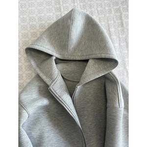 Gray Women Zip Up Hoodie Pullover Sweatshirt Hooded <b>Jacket</b> with Front Zipper and Pocket for Casual Wear - Product Image 2