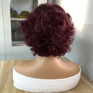 วิกผมแท้แบบสั้นหยิก โปรโมชั่นโรงงาน มีหลายสีในสต็อก - Product Image 4