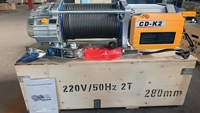 Treuil électrique multifonction KCD 220V 380V 2,5T 100m avec câble métallique