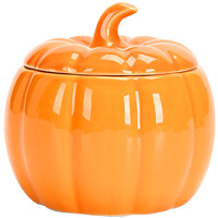 Joli pot de citrouille en céramique végétale vide pour décor d'automne pour cuisine fête stockage des aliments usage domestique