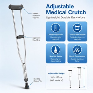 Folding Four-legged Walking Stick Walking Cane with Cane Tips Elder Forearm Crutches Rehabilitation Device - Product Image 1