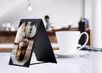 Support de menu de table en cuir 6x4 pouces pour vente en gros, modèle à insertion unique