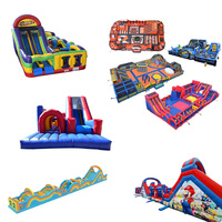 Jeu de sport de fête Grand labyrinthe gonflable extérieur Course d'obstacles Course pour le plaisir
