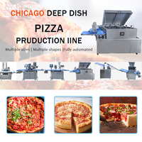 Ligne de production automatique de pizzas américaines à fond profond Longyu, machine à fabriquer des pizzas surgelées pour les usines